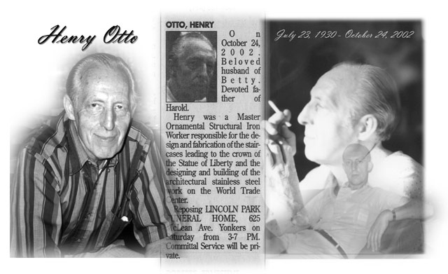 In Loving Memory of Henry Otto.  Dear Father & Loving Husband.  Click to Continue.