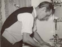Dad with sink 50s